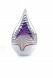 Kleinurne aus Kristallglas 'Tropfen' silber-violett