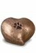 Tierurne aus Keramik 'Herz mit Pfotenabdruck'