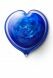 Kleinurne Herz aus Kristallglas blue-mixed