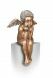 Gedenkstatue Engel, sitzend – 3D, freistehend, Gewindestifte unten
