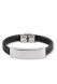 Geflochten Aschehalter Lederarmband schwarz