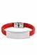 Geflochten Aschehalter Lederarmband rot