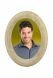 Porzellanbild Oval mit Rand