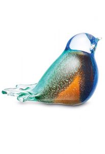 Kleinurne aus Kristallglas 'Vogel'