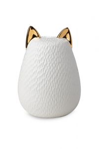 Katzenurne mit goldenen Ohren aus Keramik