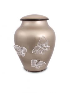 Kristallglasurne mit Schmetterlinge Cappuccino