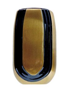 Grabvase aus Bronze mit schwarzen Details (Wandvase)