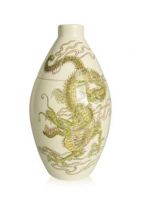 Handbemalte Keramikurne 'Chinesische Drache'