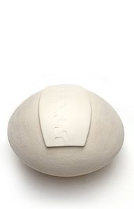 Handgefertigte Keramikurne 'Stein' schwarz