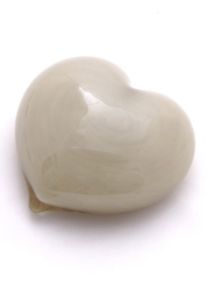 Hartförmige Kristallglas-Kleinurne - elfenbeinfarben