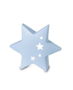 Baby-Urne 'Stern' hellblau-weiß