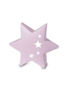 Baby-Urne 'Stern' rosa mit weißen Sternen