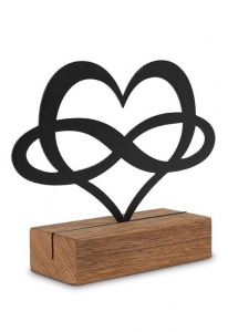 Gedenkskulptur mit Kleinurne 'Herz mit Infinity-Zeichen'