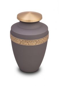 Messingurne grau mit goldenen Details