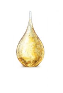 Kleinurne Tropfen aus Kristallglas 'Memorie' krakele gold
