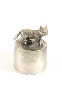 Urne aus Silber-Zinn 'stehende Katze' | SONDERANGEBOT