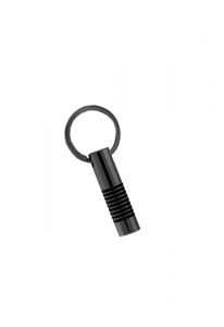 Asche-Schlüsselanhänger 'Zylinder' aus Edelstahl schwarz