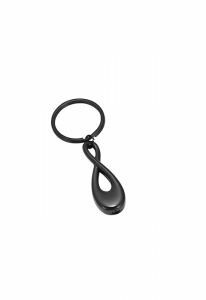 Asche-Schlüsselanhänger aus Edelstahl 'Infinity' schwarz