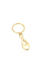 Asche-Schlüsselanhänger aus Edelstahl 'Infinity' vergoldet