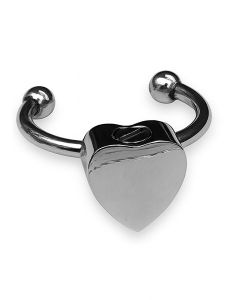 Herzförmiger Asche-Ring aus Edelstahl – selbst befüllbar
