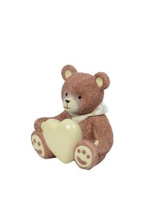 Glasfaser Kleinurne Teddybär mit Herz