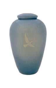 Keramik Urne mit Taube